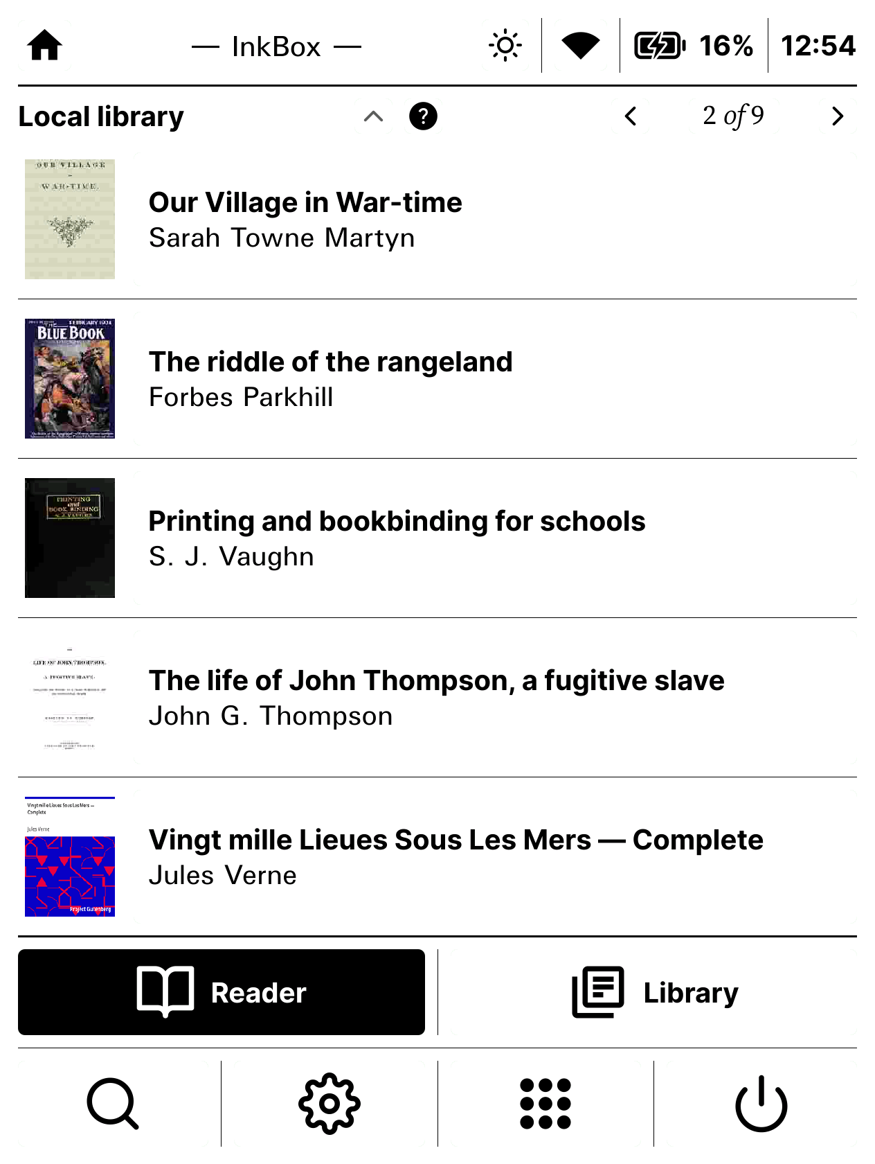 Local library: Main view